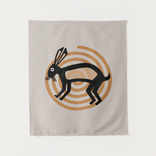 Mimbres Rabbit Art  Tapestry