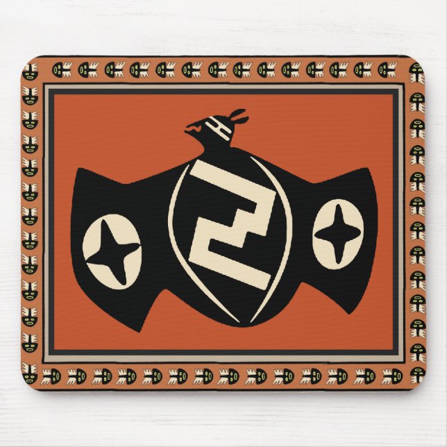 Mimbres Tribal Bat Mouse Mat (Front)