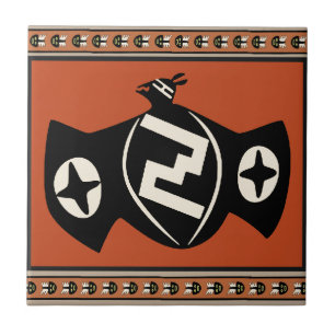 Mimbres Tribal Bat Tile