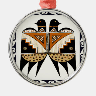Mimbres Twin Birds Metal Tree Decoration