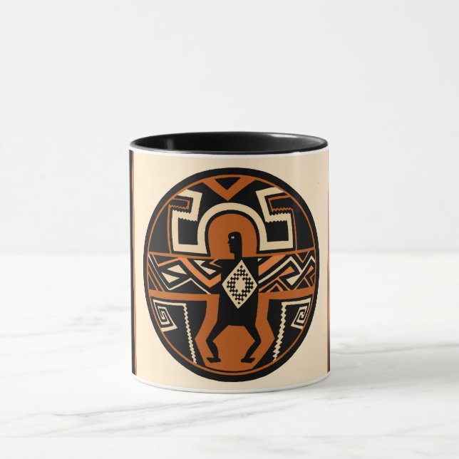 Mimbres Warrior Mug (Center)