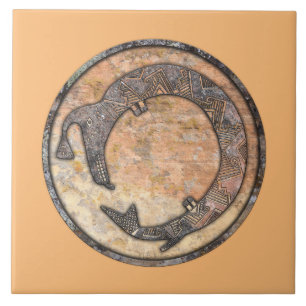 Mimbres Water Serpent Talking Canyons, New Mexico Tile