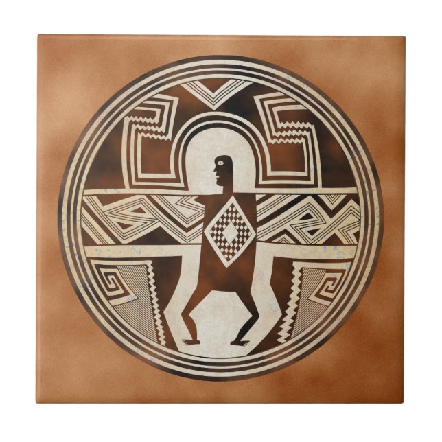 Mimbres Woven Man Tile (Front)