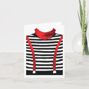 Mime Artist Performer Arts Halloween Costume Cospl Card