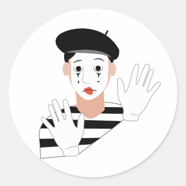 Mime Classic Round Sticker (Front)