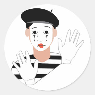 Mime Classic Round Sticker