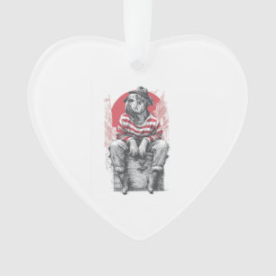 Mime Mastiff � Silent Funny Dog Ornament