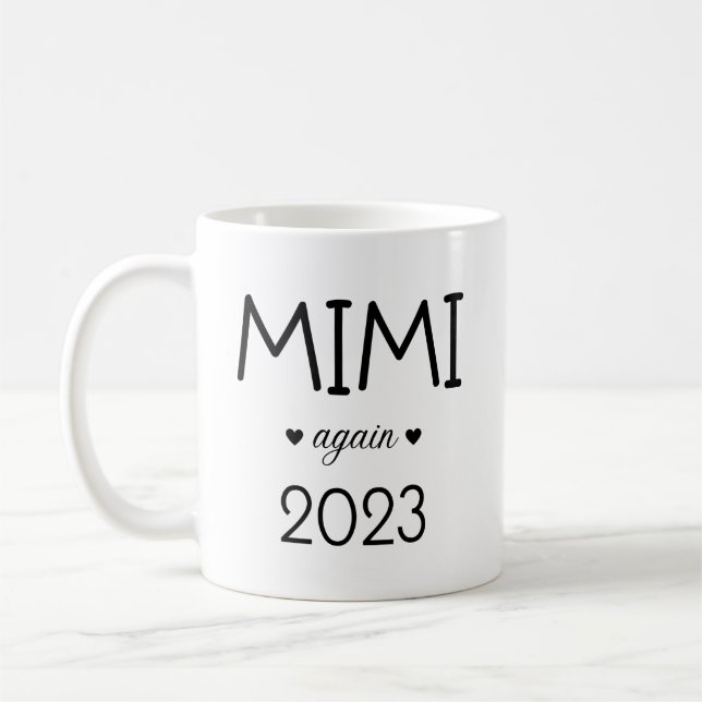 Mimi Again 2023 Cup, Mimi Again Announcement Coffee Mug (Left)