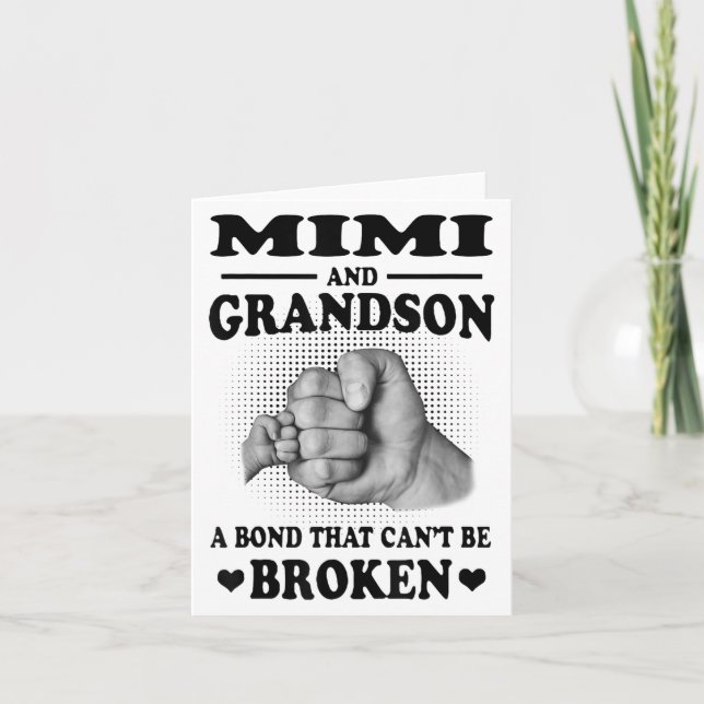 Mimi And Grandson A Bond That Can't Be Broken Gift Card (Front)