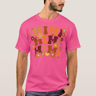 Mimi Autumn Vintage Retro Groovy Hippie Flower Hea T-Shirt