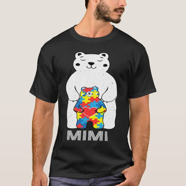 Mimi Bear Autism Awareness T-Shirt (Front)