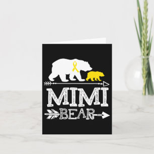 Mimi Bear Childhood Cancer Awareness Mimi Of A War Card