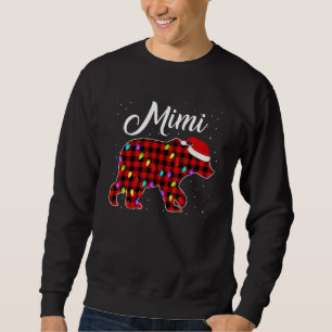 Mimi Bear , Red Buffalo Plaid Mimi Bear Pajama Sweatshirt