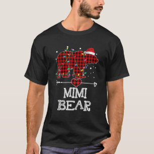Mimi Bear , Red Buffalo Plaid Mimi Bear Pajama T-Shirt