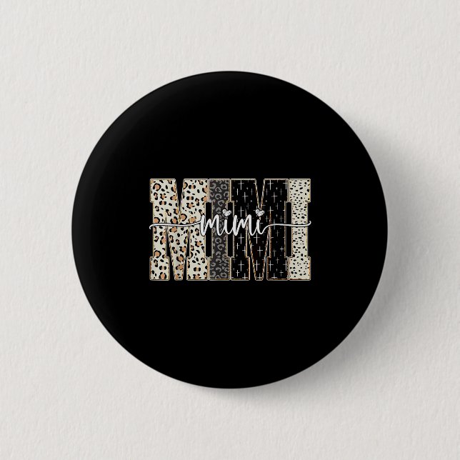 Mimi Bible Leopard Cross Faith And Love Christian  6 Cm Round Badge (Front)