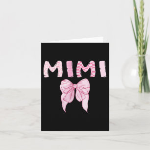 Mimi Birthday Girl Matching Coquette Nk Bow  Card