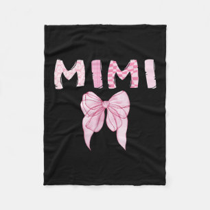 Mimi Birthday Girl Matching Coquette Nk Bow Fleece Blanket