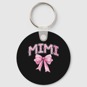 Mimi Birthday Girl Matching Coquette nk Bow Key Ring