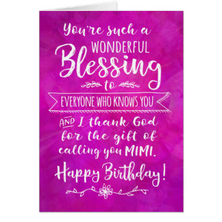 Mimi Birthday, You're a Blessing