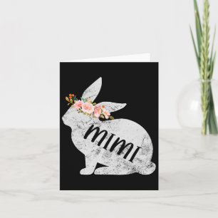 Mimi Bunny Matching Family Floral Bunny Rabbit Eas Card