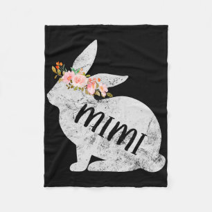 Mimi Bunny Matching Family Floral Bunny Rabbit Eas Fleece Blanket