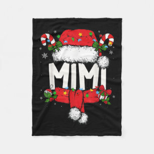 Mimi Christmas Pajama Santa Claus Family Matching Fleece Blanket