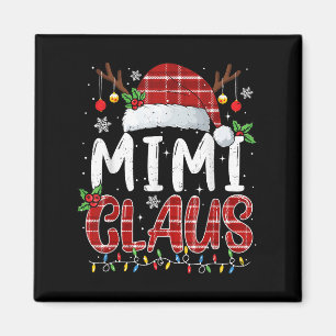 Mimi Claus Christmas Lights Pajama Family Matching Magnet