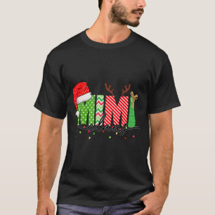 Mimi Claus Christmas Lights Pajama Family Matching T-Shirt