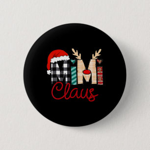 Mimi Claus Reindeer Christmas 6 Cm Round Badge