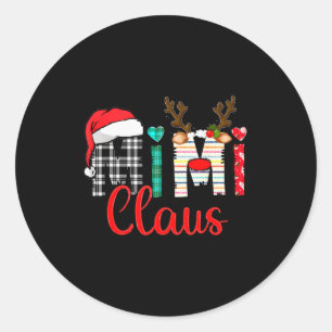 Mimi Claus Reindeer Christmas  Classic Round Sticker