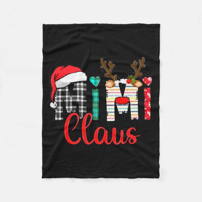 Mimi Claus Reindeer Christmas  Fleece Blanket (Front)