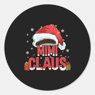 Mimi Claus Shirt Group Matching Family Christmas Classic Round Sticker