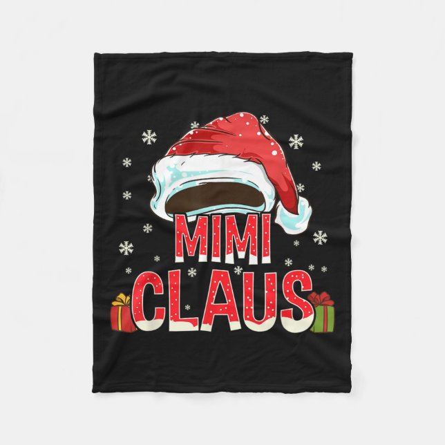 Mimi Claus Shirt Group Matching Family Christmas  Fleece Blanket (Front)