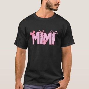 Mimi Coquette Bow Pink Aesthetic Mother s Day Mimi T-Shirt