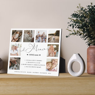 Mimi Definition Script Photo Collage Keepsake Plaque