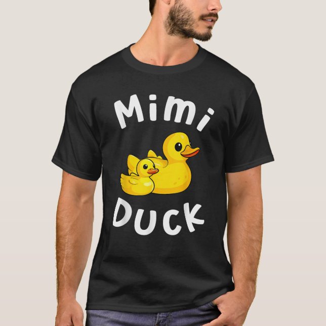 Mimi Duck Birthday Rubber Duck Kids Family Matchin T-Shirt (Front)
