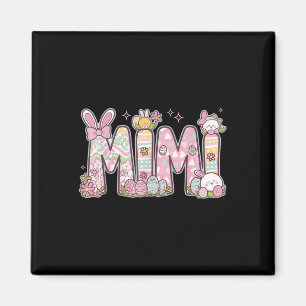 Mimi Easter Coquette Bow Happy Easter Bunny Rabbit Magnet