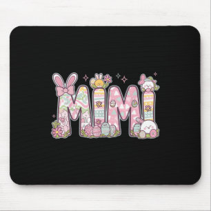 Mimi Easter Coquette Bow Happy Easter Bunny Rabbit Mouse Mat