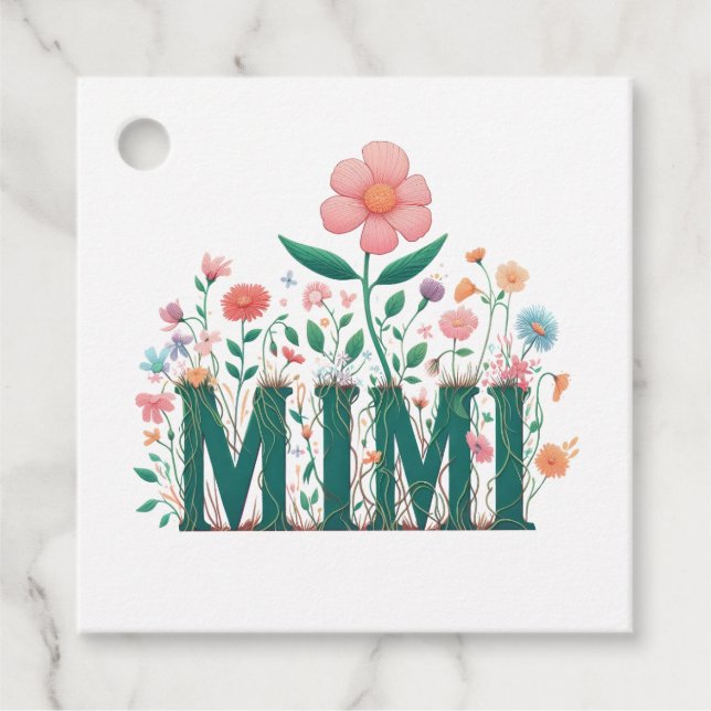 Mimi Floral Favour Tags (Front)