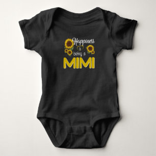 Mimi Gift Happiness Is Being A MiMi Sunflower Baby Bodysuit