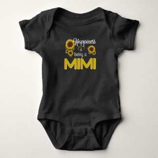 Mimi Gift | Happiness Is Being A MiMi Sunflower Baby Bodysuit