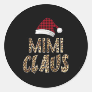 Mimi Gift   Mimi Claus Hat Santa Claus Mimi Lover Classic Round Sticker