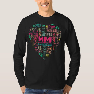 Mimi Heart Mum Mama Mother Women Mummy Mother's Da T-Shirt