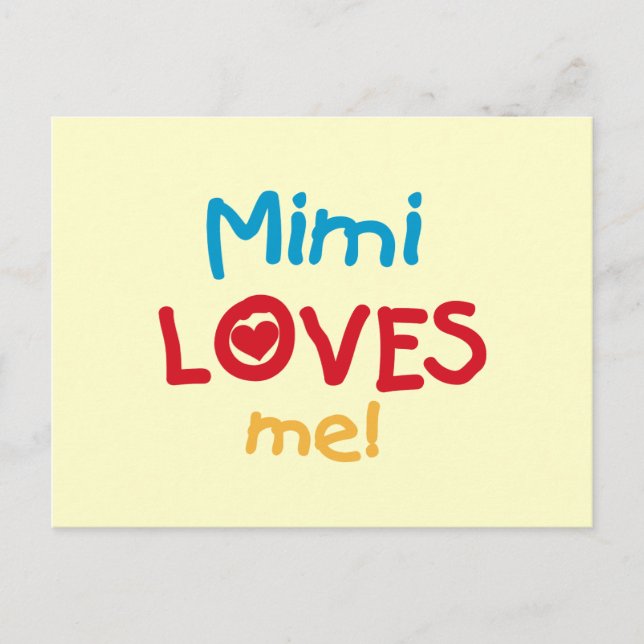 Mimi Loves Me T-shirts and Gifts Postcard (Front)
