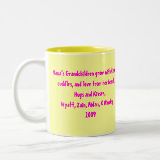Mimi, Nana’s Grandchildren grow with kisses, cu... Two-Tone Coffee Mug