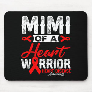 Mimi Of A Heart Warrior Heart Disease Red Ribbon M Mouse Mat