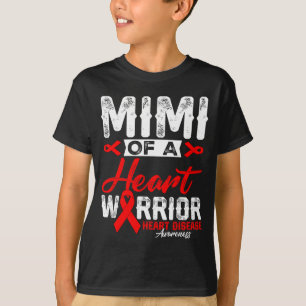 Mimi Of A Heart Warrior Heart Disease Red Ribbon M T-Shirt