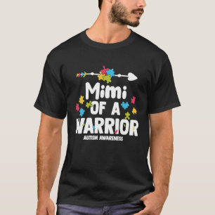 Mimi of a Warriors Autism Family Puzzle Awareness T-Shirt