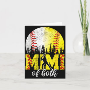 Mimi of Both Baseball Softball Mimi Mothers Day Card