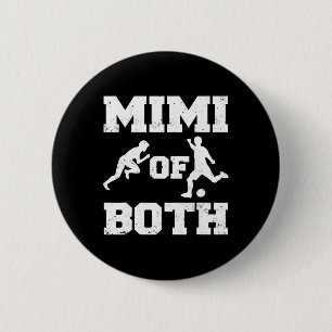 Mimi Of Both Track And Field And Soccer Funny Runn 6 Cm Round Badge